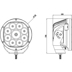 7” Driving Light, UT-D0902